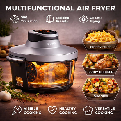 Smart Non-Toxic Air Fryer – Crispy Food with 90% Less Oil | Fast, Healthy & Hassle-Free Cooking