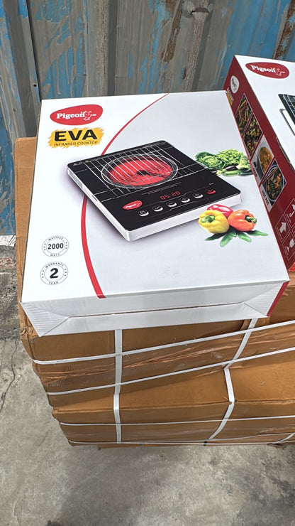 Pigeon Portable Infrared Cooker | Works with ALL Utensils | Smart LPG Alternative for Fast, Safe &amp; Energy-Efficient Cooking | 2200W