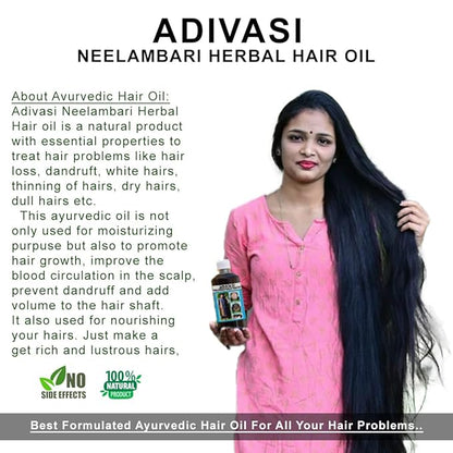 India's #1 Selling Adivasi Neelambari Hair Oil (Pack of 2) * 100% Original *