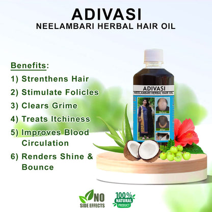 India's #1 Selling Adivasi Neelambari Hair Oil (Pack of 2) * 100% Original *