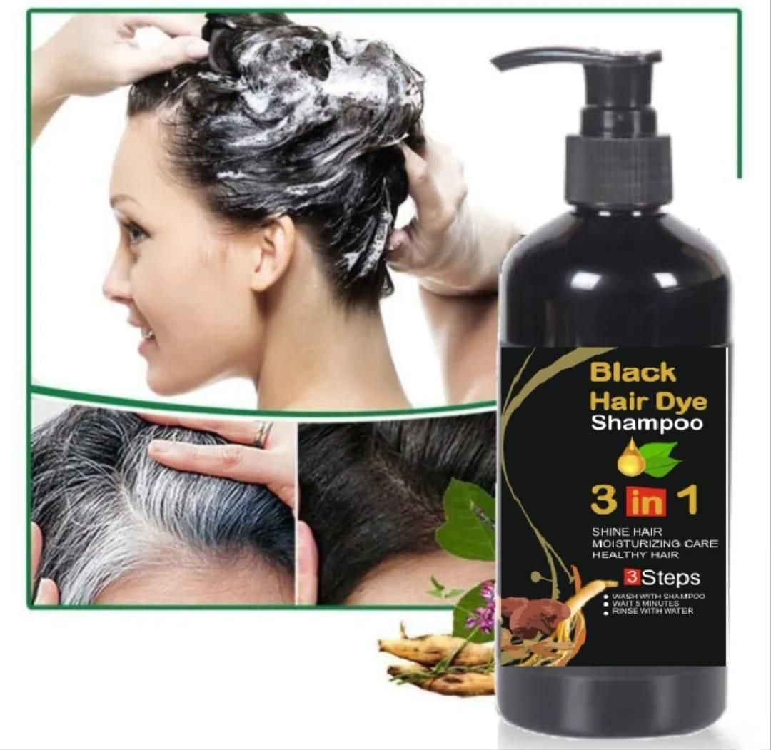 BLOSDREAM Black Hair Shampoo for Men & Women 3 in 1 formula (100ml) pack of 2