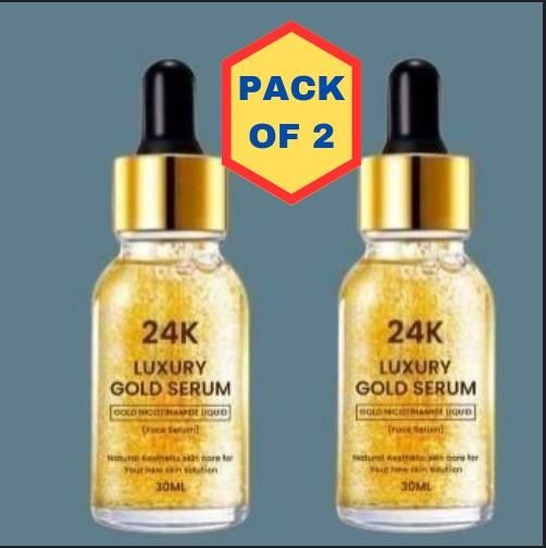 24K Gold FACE SERUM FOR ANTI - AGEING AND DULLNESS REDUCTION (BUY 1 GET 1 FREE)...