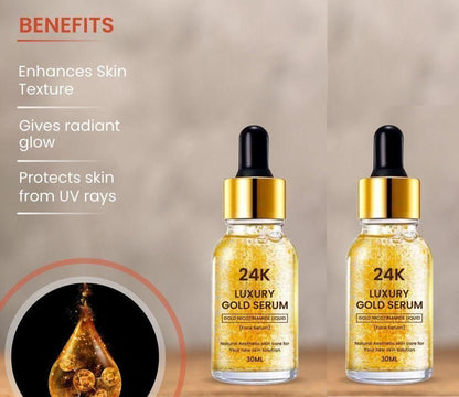 24K Gold FACE SERUM FOR ANTI - AGEING AND DULLNESS REDUCTION (BUY 1 GET 1 FREE)...